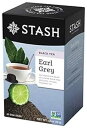 Stash Tea アールグレイ紅茶、ホイル入りティーバッグ 20 個 (6 個パック) フルカフェインティー、ベルガモット入り紅茶、ホットまたはアイスでお楽しみください Stash Tea Earl Grey Black Tea, 20 Count Tea Bags in Foil (Pack of 6) Full C(4)