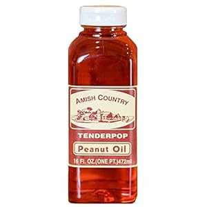 アーミッシュカントリーポップコーン ピーナッツオイル - 16オンス 昔ながらのレシピガイド付き Amish Country Popcorn Peanut Oil - 16 oz Old Fashioned with Recipe Guide