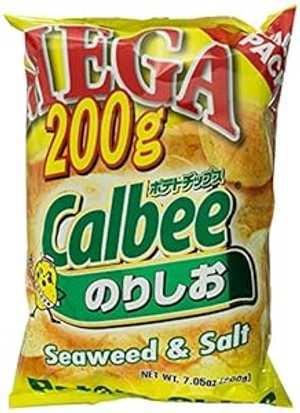 カルビー メガポテトチップス、海藻＆塩、7オンス Calbee Mega Potato Chips, Seaweed & Salt, 7 oz