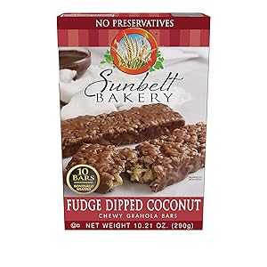 Sunbelt Bakery Fudge Dipped Coconut Chewy Granola Bars, 80-1.0 OZ Bars...