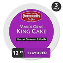 コミュニティ コーヒー シングルサーブ カップ、マルディグラ キング ケーキ、12 個 (3 個パック) Community Coffee Single-Serve Cups, Mardi Gras King Cake, 12 Count (Pack of 3)