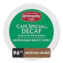 Community Coffee Cafe Special Decaf シングルサーブポッド、Keurig 2.0 K Cup Brewers に対応、24 カウント (4 個パック)、Café Special Decaf、96 カウント Community Coffee Cafe Special Decaf Single Serve Pods, Compatible with Keur
