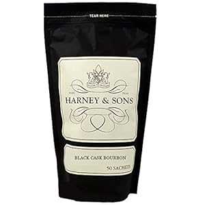 Harney & Sons Black Cask Bourbon, Bourbon, Vanilla & Caramel, Bag of 50 Sachets