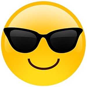 絵文字食用アイシング画像 7.5 インチ丸型 (サングラス) Whimsical Practicality Emoji Edible Icing Images 7.5 inch round (Sun Glasses)