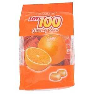 1 Pack, Orange, Cocoaland Lot 100 Gummy 150g (Orange, 1 Pack)