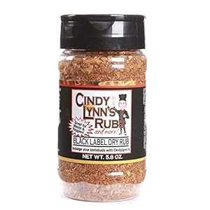 シンディ・リンの受賞歴のあるラブとシーズニング (ブラックラベル、5.8 オンス) CINDY LYNN'S RUBS AND MORE! Cindy Lynn's Award Winning Rubs and Seasonings (Black Label, 5.8 oz)