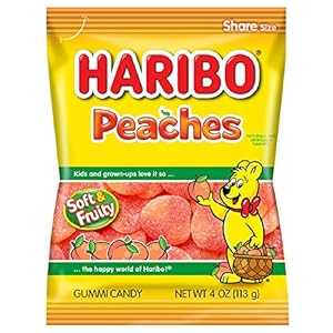 楽天Glomarketハリボー グミ キャンディ、桃、4 オンス バッグ（12個入り） Haribo Gummi Candy, Peaches, 4 oz. Bag （Pack of 12）