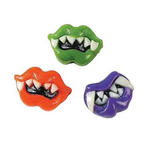 Fun Express Lizard Lip Candy, 46 Pieces, Individually Wrapped, Halloween and Monster Spooky Cand..