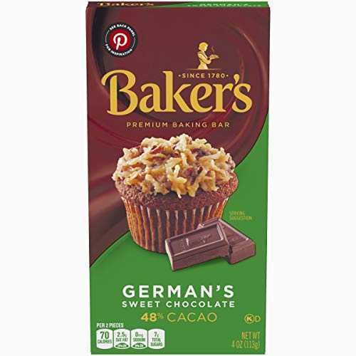 Baker's, プレミアムジャーマンスウィートチョコレートベーキングバー、4オンス Baker's, Premium German's Sweet Chocolate Baking Bar, 4 oz(4)