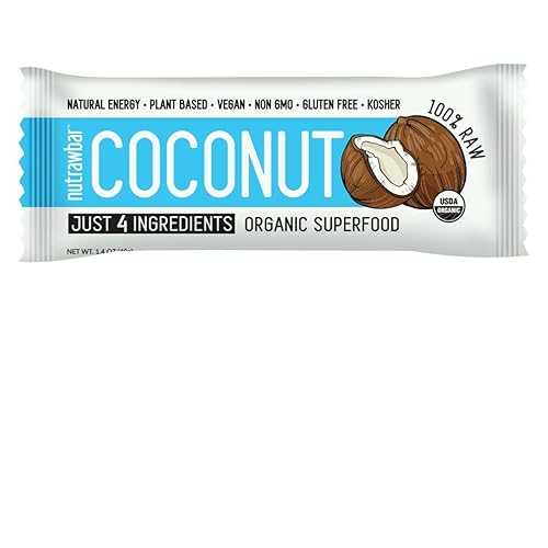 Nutrawbar、オーガニック スーパーフード、生のフルーツとナッツ バー、ココナッツ、1.4 オンス、12 個..