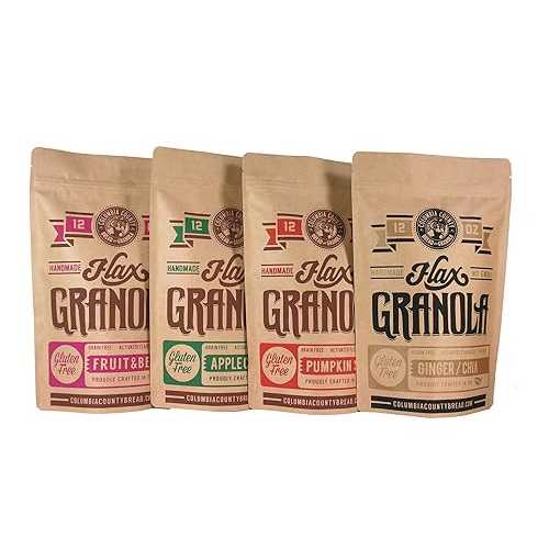フラックス グラノーラ - バラエティ パック: フルーツ & ベリー、パンプキン スパイス、ジンジャー チ..