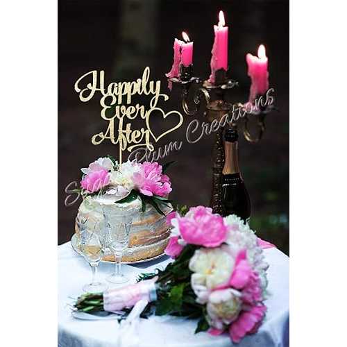 ハッピーエバーアフターケーキトッパー Sugar Plum Creations Happily Ever After Cake Topper