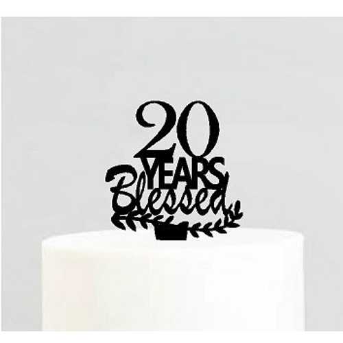 楽天Glomarket20歳の誕生日記念祝福年ケーキデコレーショントッパー CakeSupplyShop 20th Birthday Anniversary Blessed Years Cake Decoration Topper