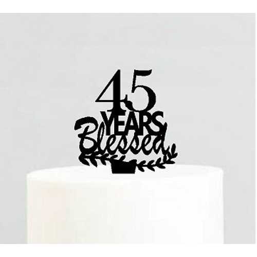 楽天Glomarket45歳の誕生日記念祝福年ケーキデコレーショントッパー CakeSupplyShop 45th Birthday Anniversary Blessed Years Cake Decoration Topper