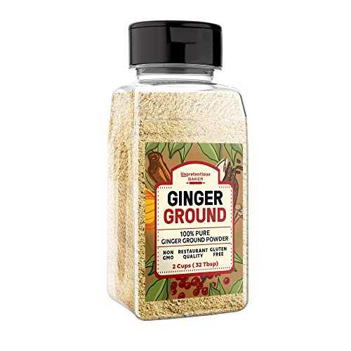 グラウンドジンジャー (2 カップ) グルテンフリー、ナチュラル、焼き菓子、インドおよびアジア料理、スロットキャップスパイスシェーカー Unpretentious Baker Ground Ginger (2 Cups) Gluten Free, Natural, Baked Goods, Indian & Asian Cuisine