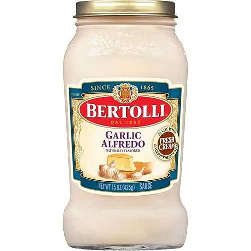 Bertolli Garlic Alfredo Sauce with Aged Parmesan Cheese, Authentic Tuscan Style Pasta Sauce made..
