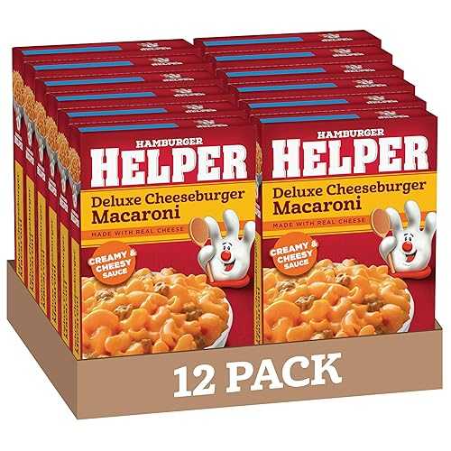 Hamburger Helper Pasta Deluxe Cheeseburger Macaroni, 5.5 Ounces, 12 per Case.