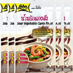 ロボ サワー野菜カレーペースト タイ ハーブ フード 50 G (1.76 オンス) X 5 袋 Lobo Sour Vegetable Curry Paste Thai Herbal Food 50 G (1.76 Oz) X 5 Bags