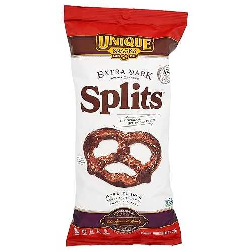 Unique Snacks Unique Pretzels Unique Extra Dark Splits Pretzels, 11 oz