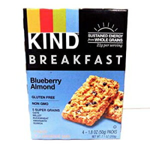 ブルーベリー、種類ブルーベリーアーモンド朝食バー8カウント（4パック） Blueberry, Kind Blueberry Almond Breakfast Bars 8 Count (..