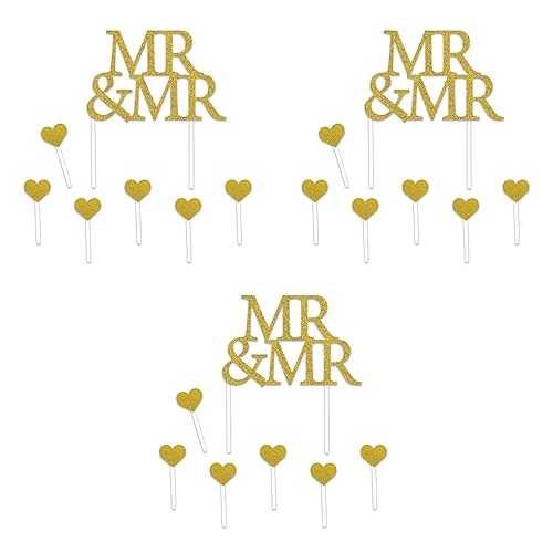 Beistle Mr & Mr Cake Topper Pack of 3