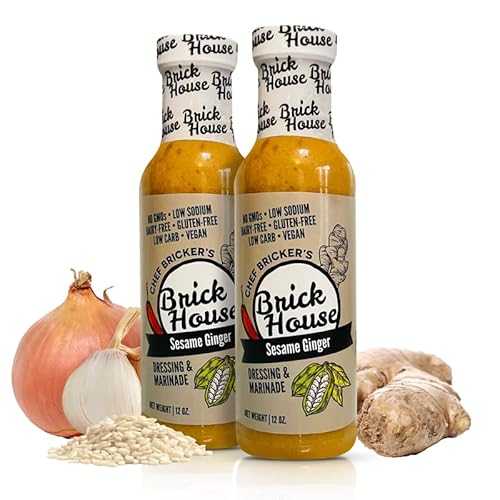 Sesame Ginger Salad Dressing, Asian Sesame Salad Dressing, Low Carbs Vinaigrette Dressing, Non-G..