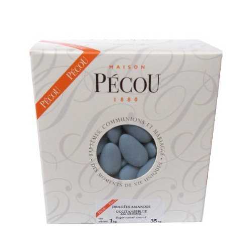 フレンチ アーモンド ドラジェ (フレンチ ジョーダン アーモンド)、青色 1kg (2.2ポンド) Dragees Peco..