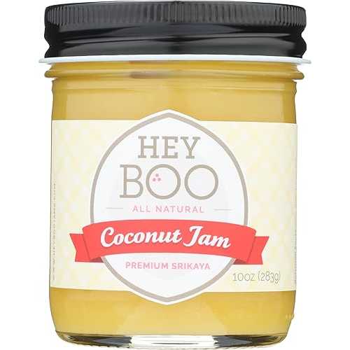 プレミアムココナッツジャム - おいしい - コーンシロップ不使用 - 乳製品不使用 - 米国製、10 オンス (オリジナル) Hey Boo Premium Coconut Jam - Delicious - No Corn Syrup - Dairy Free - Made in USA, 10 oz (Original)