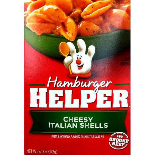 Betty Crocker CHEESY ITALIAN SHELLS ハンバーガーヘルパー 6.1オンス (5パック) Betty Crocker CHEES..