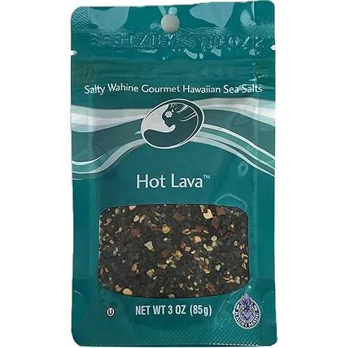 Salty Wahine Gourmet Hawaiian Sea Salts, Hot Lava, 3 Oz Packet