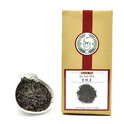 Elitea プライム品質紅茶ジン ジュンメイ/ゴールデン ビューティフル アイブロウ ルーズリーフ ティー (4.6 オンス、130g) Elitea Prime Quality Black Tea Jin Jun Mei/Golden Beautiful Eyebrow Loose Leaf Teas (4.6 Ounce, 130g)