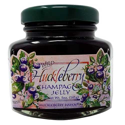 ワイルドハックルベリー シャンパンゼリー 5オンス アメリカ製 Taste the Wilderness Wild Huckleberry Champagne Jelly 5 oz, Made in USA(4)