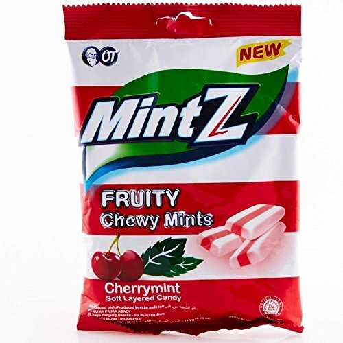 Mintz チューイキャンディー、125 グラム (チェリーミント) Mintz Chewy Candy, 125 Gram (Cherrymint)