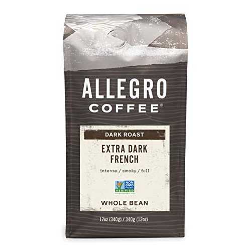 Allegro Coffee エクストラダーク フレンチ全粒コーヒー、12 オンス Allegro Coffee Extra Dark French..