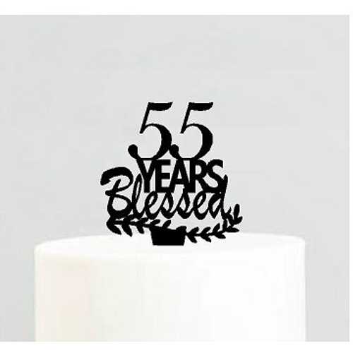 楽天Glomarket55歳の誕生日記念祝福年ケーキデコレーショントッパー CakeSupplyShop 55th Birthday Anniversary Blessed Years Cake Decoration Topper