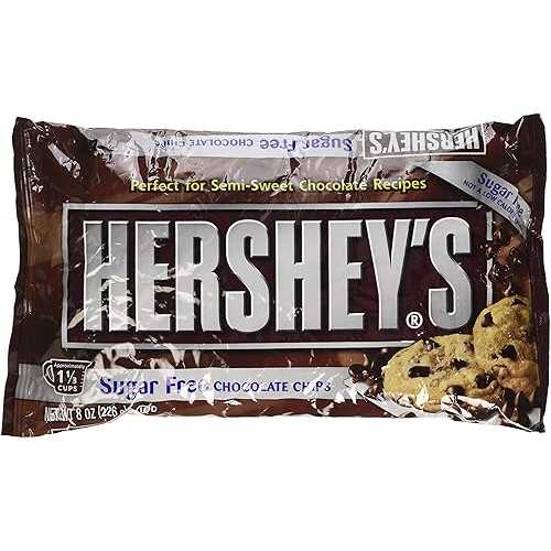 Hershey's ベーキングチップス チョコレート セミスイート シュガーフリー、8オンスバッグ (6個パック) Hershey's Baking Chips Chocolate Semi Sweet Sugar Free, 8-Ounce Bags (Pack of 6)