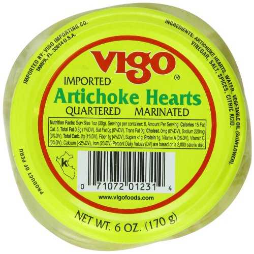 Vigo Quartered Marinated Artichoke, 6 Ounce (Pack of 12)