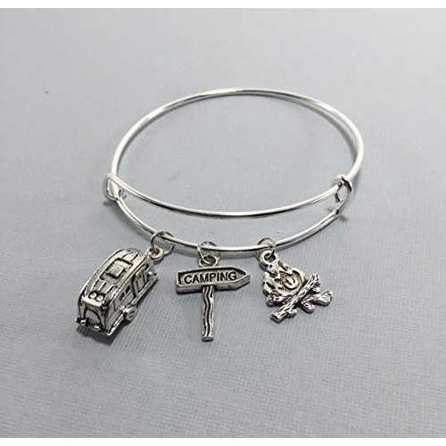 ؤΥϥåԡѡ֥쥹åȥե Our Little Charms Happy Camper Bracelet Gift for Her