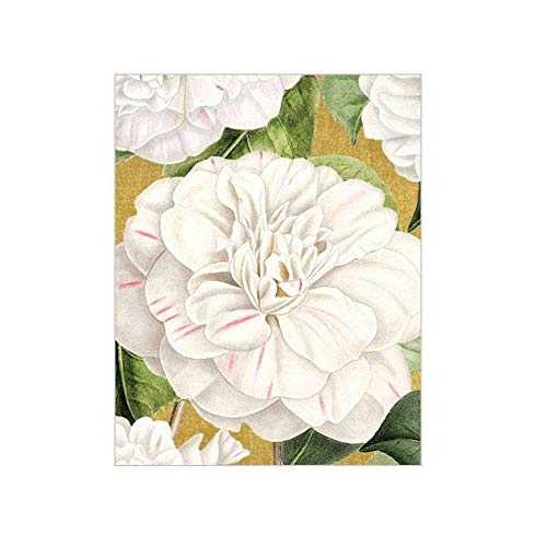 Caspari Camellia Garden ギフト封入カード ゴールド、封筒付き 20 枚 Caspari Camellia Garden Gift Enc...