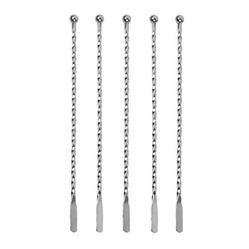 HIC Harold Import Co. 42019 Swizzle Sticks, Set of 5, 18/8 Stainless Steel