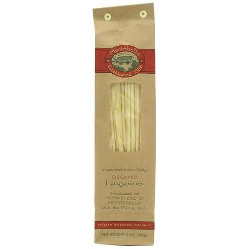 Montebello オーガニックパスタ、リングイネ、16オンスバッグ（5個パック） Montebello Organic Pasta,..