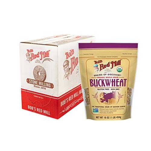 Bob's Red Mill Bob s Red Mill Organic Raw/Untoasted Buckwheat Groats, 16 Ounce Bag (Pack of 4), ..