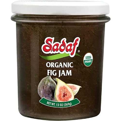 Sadaf Organic Fig Jam - Jelly made from organic figs - Organic jam fig spread - Fig preserves - ..