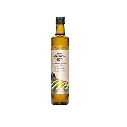 Signé Caméline Cold-Pressed Virgin Camelina Oil, 500mL by Sign Cam line High Smoke Point 475 F Rich in Omega-3 & Vitamin E Alternative to Olive Oil Vegan Made in Canada Non-GMO(4)