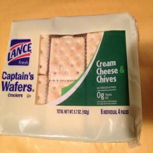 ランス キャプテンズ ウエハース クリームチーズとチャイブ (2 パック) Lance Captains Wafers Cream Cheese and Chives (2pk)