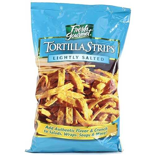 フレッシュグルメトルティーヤストリップ、軽く塩味、16オンス Fresh Gourmet Tortilla Strips, Lightl..
