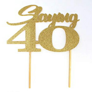 詳細のすべて殺害40ケーキトッパー、1個、40歳の誕生日、パーティーの装飾（ゴールド） All About Details Slaying 40 Cake Topper, 1pc, 40th birthday, party decor (Gold)