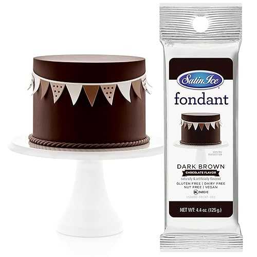 Satin Ice Dark Chocolate Fondant, 4.4 Ounces