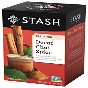 Stash Tea デカフェ チャイ スパイス ティー、18 カウント ティーバッグ (6 個パック) Stash Tea Decaf Chai Spice Tea, 18 Count Tea Bags (Pack of 6)