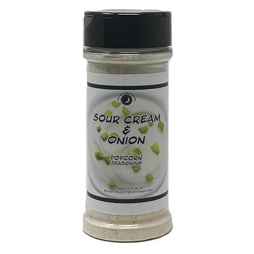 プレミアム サワークリーム＆オニオンポップコーンシーズニング 大型シェーカー カロリーフリー 無脂肪..